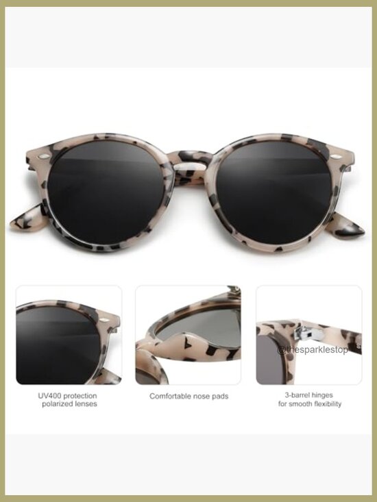 Retro Round Polarized Sunglasses with Polycarbonate Frames main image 4